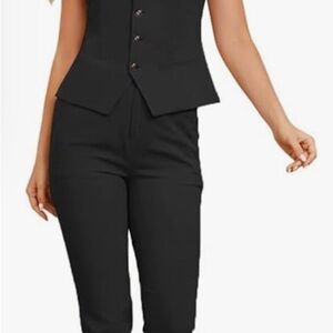 Womens Linen Pant Suits Casual